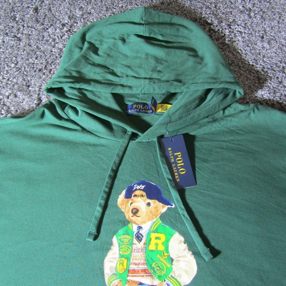 Polo Ralph Lauren Hoodie Mens 4XLT Bear Mascot LSPOHOODM2 Sweatshirt Pullover - Picture 1 of 9